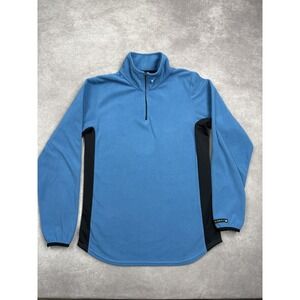 VTG Nike Fit Pullover Womens Medium Blue Fleece Half Zip Athletic‎ Running 90s
